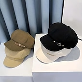 abordables Chapeaux-Bérets élégants en relief, casquette de béret classique de couleur unie de style britannique, chapeaux de journal respirants pour femmes, automne &amp; hiver
