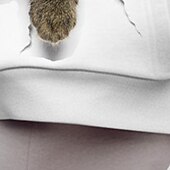 abordables Animaux 3D de Fille-Fille 3D Chat Sweat à capuche Pullover manche longue 3D effet Automne Hiver Actif Mode Le style mignon Polyester Enfants 3-12 ans Extérieur Casual du quotidien Standard
