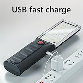 baratos Luzes de trabalho-Luz de trabalho LED, lanterna LED super brilhante, luz de trabalho recarregável com gancho para iluminação de trabalho de reparo noturno de emergência ao ar livre