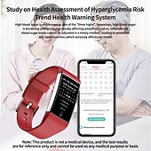 ieftine Ceasuri Smart-imsoi ecran ips de 1,47 inci lipide din sânge acid uric glicemie ecg tensiune arterială sănătate ceas inteligent monitorizare temperatură pedometru memento de apel compatibil cu Android ios femei