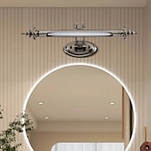 abordables Apliques de pared para interior-Luces de espejo, luz de espejo de baño vintage, lámpara de baño, luces de espejo de tocador para iluminación de tocador, lámpara de pared interior ip44, lámparas de imagen con luz de maquillaje giratoria de 4000k 90-264v