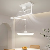 economico Ventilatore da soffitto con luci-lampada a sospensione a led con plafoniera lampada a sospensione industriale braccio oscillante lampada a sospensione, lampada a sospensione a cupola regolabile per sala da pranzo soggiorno 110-240v
