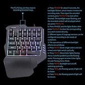 cheap Keyboards-Mini Colorful RGB Backlit One-Handed Gaming Keyboard Game Comfortable Left Hand Game Keypad and Mouse for LOL CS PC PS4 Xbox Gamer