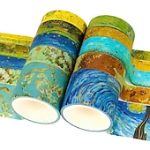 halpa Tapahtuma- ja juhlatarvikkeet-10 kpl van gogh washi teippisetti, koristeliima itse askarteluun, lahjapaketointi, scrapbooking-tarvikkeet, bullet journalit, suunnittelijat, juhlakoristeet