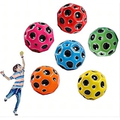 billige Originale leker-3 stk astro hoppeballer, romtema gummi hoppende baller for barn space ball super høy sprett space ball pop sprett ball som brukes av idrettsutøvere som en sports treningsball en flott sanseball