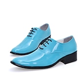 preiswerte Oxford-Schuhe-Oxford-Schuhe für Herren aus glänzendem rosa Lacklederimitat – auffällige Abendschuhe für Partys und besondere Anlässe