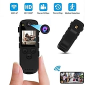 olcso Beltéri IP hálózati kamerák-új mini wifi hotspot testkamera fhd 1080p szerelt kamera kis videó fotórögzítő hordozható klip cam kamera webkamera autó dvr sport dv