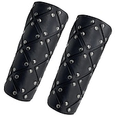 abordables Armadura-Retro Antiguo Medieval Renacimiento Armas y Armaduras Pulsera Muñequera Pirata Vikingo Cruzado Tiro al arco Hombre Vikingo Carnaval Mascarada Fiesta LARP Adulto Guardabrazos