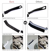 cheap Bathroom Gadgets-4Pcs Gap Cleaning Brush Ginsco Hard Bristle Brush for Cleaning Crevice Cleaning Tool Multifunctional Brushes for Household Use Small Cleaning Brush for Shutter Door Window Track Kitchen