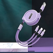 Недорогие Кабели для мобильных телефонов-2023 новый выдвижной USB-кабель 3 в 1, универсальный зарядный кабель для мобильного телефона, кабель для быстрой зарядки, USB-кабель для iPhone, Samsung, Huawei, Xiaomi, Oppo, Google