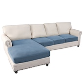 baratos Capa para assento de Sofá &amp; Apoios de Braços-Capas de sofá seccionais, capas de sofá em forma de l antiderrapantes elásticas, capas de almofada de assento de sofá separadas, capa de chaise-longue para sofá secional esquerdo/direito de 2/3