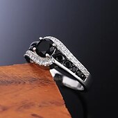 billige Ringer-Mænd Bandring Bryllup geometriske Svart Kobber Personalisert Stilfull Kunstnerisk 1 stk