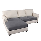 baratos Capa para assento de Sofá &amp; Apoios de Braços-Capas de sofá seccionais, capas de sofá em forma de l antiderrapantes elásticas, capas de almofada de assento de sofá separadas, capa de chaise-longue para sofá secional esquerdo/direito de 2/3