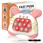 economico intrattenimento elettronico-gioco di bolle a spinta veloce, pop fidget portatile aggiornato che illumina i giocattoli da gioco professionali, gioco elettronico a spinta rapida, giocattoli sensoriali fidget per il compleanno