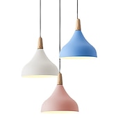 abordables Éclairages pour îlot-lustre de plafond mode macaron lustres éclairage industriel moderne luminaire de conception unique pour comptoir de bar restaurant luminaire 110-240v