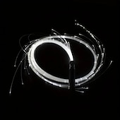 cheap Novelties-LED Fiber Optic Dance Whip - USB Rechargeable Ideal for Halloween Christmas and Holiday Celebrations - Perfect for Stage Ambience Props