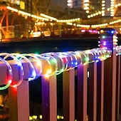 billiga vattentäta lampor-solarrepljus utomhus vattentäta remsor 98.5ft 30m 300led 8 lägen 600mah rörrep poolljusremsa girland fe ljusslingor för utomhus inomhus trädgård juldekoration