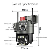 abordables Caméras IP d&#039;Extérieur-caméra de sécurité extérieure 6mp 10x zoom caméra ip étanche extérieure caméra de sécurité extérieure pour la sécurité à domicile à l&#039;extérieur à l&#039;intérieur