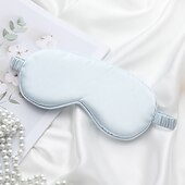 baratos Desgaste em casa-máscara de olhos de cetim luxuosa com tira elástica para dormir, cobertura para dormir nos olhos, bloqueia a luz e reduz os olhos inchados
