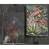cheap Notebooks &amp; Planners-8 Types Embossed Leather Journal Diary Business Notebook  Agenda Antique Handmade Relief Notebook Phoenix Immortal Bird Travel Notebook Agenda Book Gift for Friends Size A5 (8.4x5x0.7 Inches)