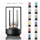 cheap Table Lamps-RGB Remote Control Cross Colorful Charging Table Light Outdoor Camping Light USB Charging  1PC
