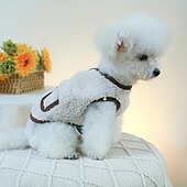 お買い得  コート-犬用 猫用 コート ジャケット ベスト ミニマリスト カジュアル 冬 ウォーム 高通気性 ソフト 洗濯可 快適 アウトドア カジュアル／普段着 犬服 for ビジョンフリーゼ ポメラニアン 赤ちゃんサイズ パピヨン Small