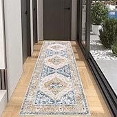 cheap Living Room &amp; Bedroom Rugs-Bohemian Rug Runner Carpet Entrance Mat for Household Use Short Plush Tpr Anti Slip Water Washed Bottom Long Strip Carpet Mat