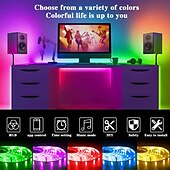 お買い得  ＬＥＤストリップライト-5v usb rgb cob ledライトストリップ1-3メートル変色ストリップライトテレビバックライトマルチカラーフレキシブルキャビネットボトムベルト音楽アプリコントローラー寝室キッチンホームdiy照明に適しています