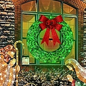 economico Luci decorative-Ghirlanda di Natale da 20 pollici con ghirlanda di arco luminoso in ferro leggero illuminazione a led decorazione di scena con luce bianca calda 30/40/50 cm aa alimentato a batteria