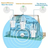 halpa Langattomat reitittimet-wifi-laajennus wifi-vahvistin 6 kertaa vahvempi 300 Mbps wifi 2.485ghz kaksikaistainen vahva wifi-signaalin läpäisy 35 laitetta 4 tilaa 1-napautusasetukset 6 antennia 360 täysi peitto Ethernet-portti