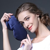 abordables Accesorios de ropa de cama-Antifaz de seda pura natural 100% real con correa ajustable para dormir, cubierta de seda de morera de doble cara para dormir, bloquea la luz y reduce los ojos hinchados.