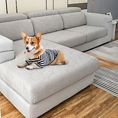 baratos Cobertura de Sofa-capa de sofá mágica para cães de estimação, capas de sofá elásticas, protetor de móveis anti-riscos, capa de almofada para poltrona, formato seccional, 3 lugares (não vendido por conjunto)