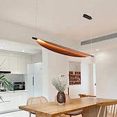 cheap Line Design-LED Pendant Light 70cm/105cm Island Lights Dimmable Line Design Metal Minimalist Painted Finishes Dining Room Kitchen Lights 110-240V