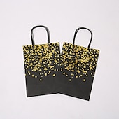 cheap Event &amp; Party Supplies-12PCS Bronzing Love Heart Printed Paper Bags Gift Packaging Bag