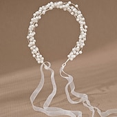 cheap Headbands-Headbands Headpiece Imitation Pearl Alloy Wedding Cocktail Luxury Elegant With Faux Pearl Pure Color Headpiece Headwear