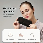 tanie Ubranie w domu-Stereoskopowa maska do spania 3D, magiczna gąbka z pamięcią snu, czarna cieniowana, oddychająca ochrona oczu