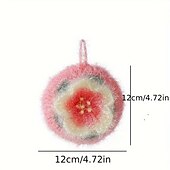abordables Nettoyage de la cuisine-Jolie serviette à vaisselle en forme de petite fleur, nettoyage double face sans huile, tampons épais et durables, fournitures de nettoyage