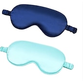 baratos Desgaste em casa-máscara de olhos de cetim luxuosa com tira elástica para dormir, cobertura para dormir nos olhos, bloqueia a luz e reduz os olhos inchados