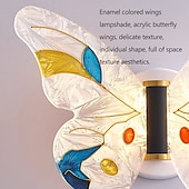 ieftine Aplice de Perete-aplice de perete tip fluture de la mijlocul secolului 8w led noptieră corp de iluminat cu abajur acrilic reglaj iluminat vanity lămpi metalice montate pe perete pentru dormitor hol 110-240v