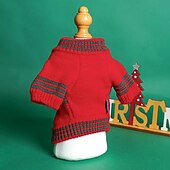 abordables Vêtements &amp; accessoires-Chien Chat Sweat-shirt Costume de Noël Tenue de Noël Soirée Décontractées Hiver Chaud Respirable Doux Lavable Confortable Noël Extérieur Casual Quotidien Vêtements pour chiens for Bichon Frisé Loulou