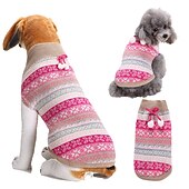 ieftine Pulovere-Câini Pisici Pulovere Jumper Petrecere Casual Iarnă Respirabil Απαλό Lavabil Comfortabil Crăciun În aer liber Casul / Zilnic Îmbrăcăminte pentru câini for Bichon Frise Pomeran un Animalut Fluture