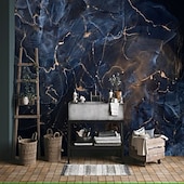 Χαμηλού Κόστους Ταπετσαρία-δροσερές ταπετσαρίες μπλε ταπετσαρία τοίχου τοιχογραφία αφηρημένη μαρμάρινη επένδυση τοίχου αυτοκόλλητο ξεφλούδισμα και ραβδί αφαιρούμενο pvc/υλικό βινυλίου αυτοκόλλητο/συγκολλητικό απαιτείται