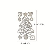 levne nástěnné šablony-1ks vánoční stromeček kovová vyřezávací matrice scrapbooking embossovací přání výroba šablon kutilství pro kutily přáníčka ruční výroba účtu