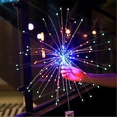 billige Julelys-led fyrverkeri lys utendørs vanntett hengende starburst string lys for ferie dekor fairy new year lys