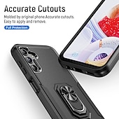 Недорогие Чехлы для Samsung-Чехол для Samsung Galaxy S23 Ultra Plus FE A14 A54 военного класса двухслойный противоударный тяжёлый защитный чехол встроенный вращающийся магнитный кольцевой держатель