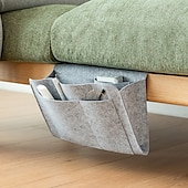 billige Lagring og oppbevaring-filt nattbords oppbevaringspose pose seng skrivebordsveske sofa tv fjernkontroll hengende caddie sofa oppbevaring arrangør sengeholder lommer