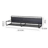 abordables Almacenamiento para la cocina-1 paquete de organizador magnético para especias, estante magnético para especias para refrigerador, estante magnético para guardar especias, frascos, botellas, metal y negro