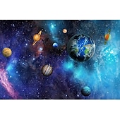 voordelige Behang-3d muurschildering behang zonnestelsel galaxy planet muursticker die print peel en stick verwijderbare pvc/vinyl materiaal zelfklevend/lijm vereist muur decor muurschildering voor woonkamer slaapkamer