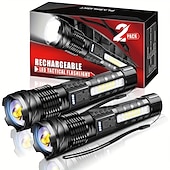 economico Luci da campeggio-torce tattiche zoom ricaricabili a led potenti portatili &amp; luce a led resistente per il campeggio escursionistico all&#039;aperto