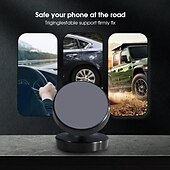 billiga Hållare till bilen-dubbelsidig stark magnetisk telefonhållare stativ magnet 720° rotation mobiltelefonfäste för bilgym fäst på metallyta